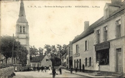 Ak Neufchâtel Pas de Calais, La Place - 3870079
