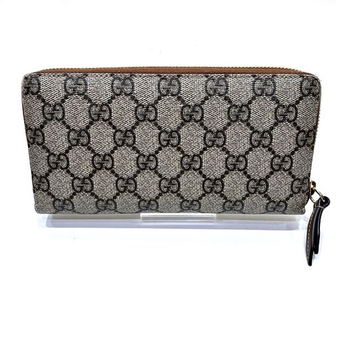 GUCCI GG Supreme 456863 Butterfly Round Zipper Long Wallet Free Shipping [Used] - Bild 2 von 9