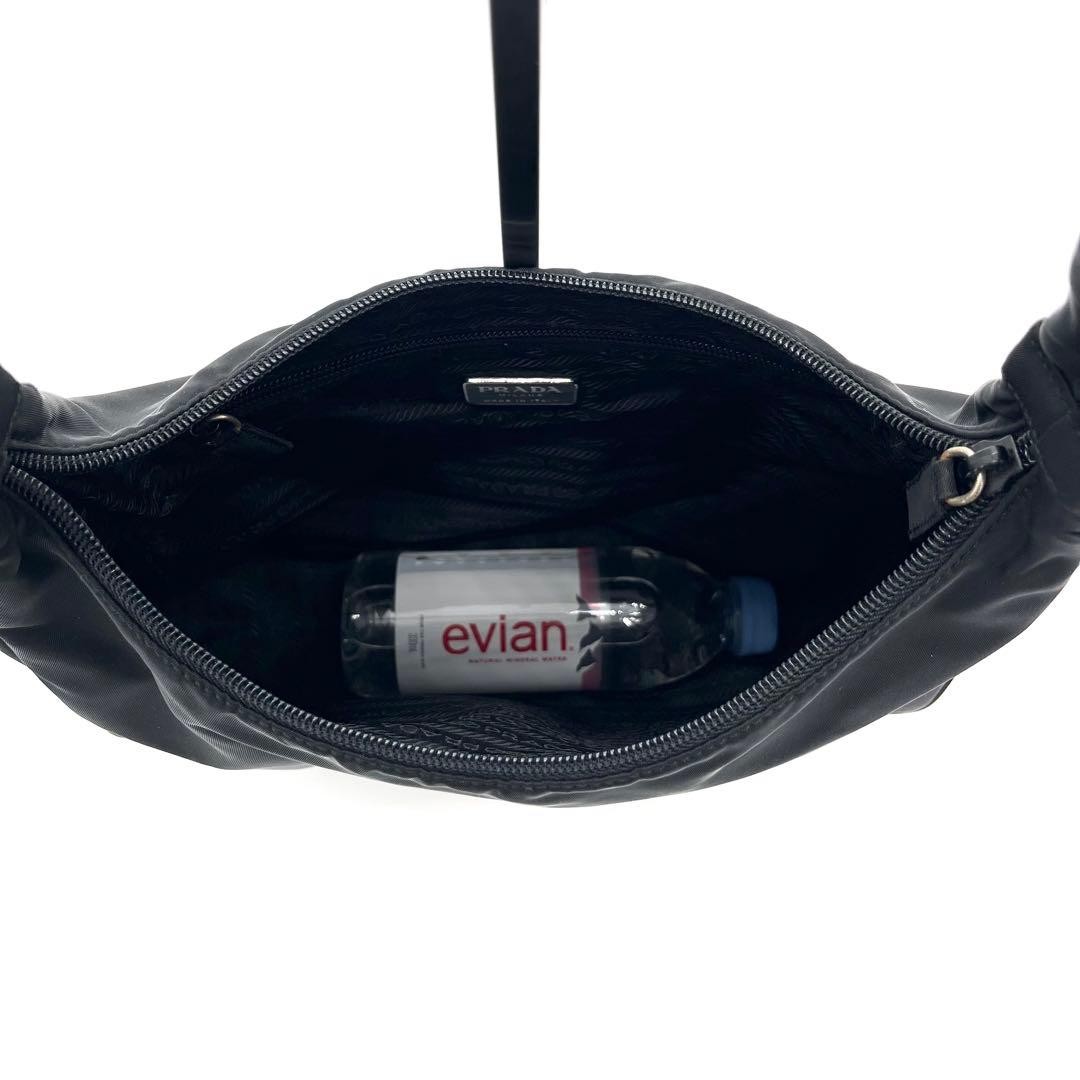 PRADA Tessuto Hobo One Shoulder Triangle Logo Nylon Black Lightweight Commuting thumbnail 19