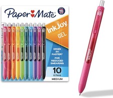 10 Pack Assorted Gel Pens Medium Point for Journaling and Crafting