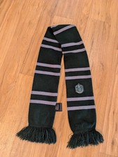 Harry Potter Slytherin Scarf Green Grey Stripes
