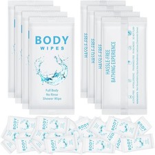 White), 300 Pcs Large Body Wipes Bulk Deodorant Travel Size for Homeless Ca