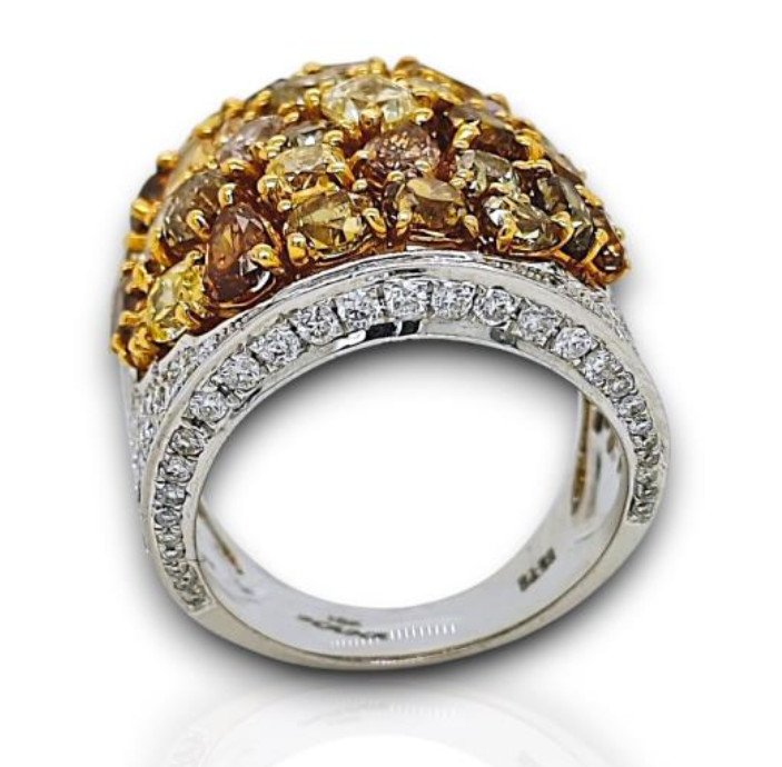 EXTRA LARGE 8.41CT MULTI SHAPE MULTI COLOR DIAMON… - image 3