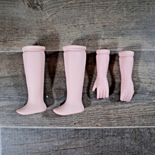 VTG Porcelain Doll Arms and Legs Replacement Parts Small Soft Pinkish-Beige Tint