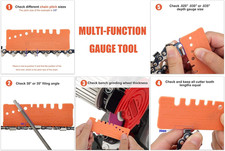 12 Pack Chainsaw Sharpener File Kit with Flat File Depth Gauge Chain Saw Tool