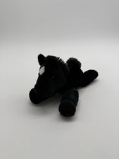 Aurora Horse Plush 7" Black Pony Mane Soft Spot Stuffed Animal Toy