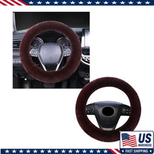 Fuzzy Steering Wheel Cover 15 Inch Soft Wool Fur Protector Fluffy Winter Warm Fuzzy Steering Wheel Cover 15 Inch Soft Wool Fur Protector Fluffy Winter Warm