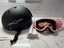 PRO TEC Ski Snowboard Helmet Size Medium With  Scott Snowboard/Ski Goggles