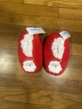 2 Pairs Of Carters Santa Slippers Size 4-5t For Both