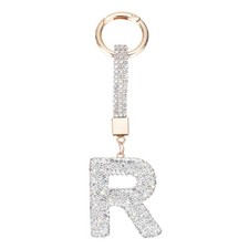 Bling Car Letter Charm, Car Rear View Mirror Charm Silver Initial Letter, R