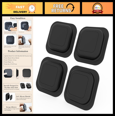 Adhesive Mount & Waterproof Silicone Case for Tile Tracker - 4-Pack Anti-Lost Ho