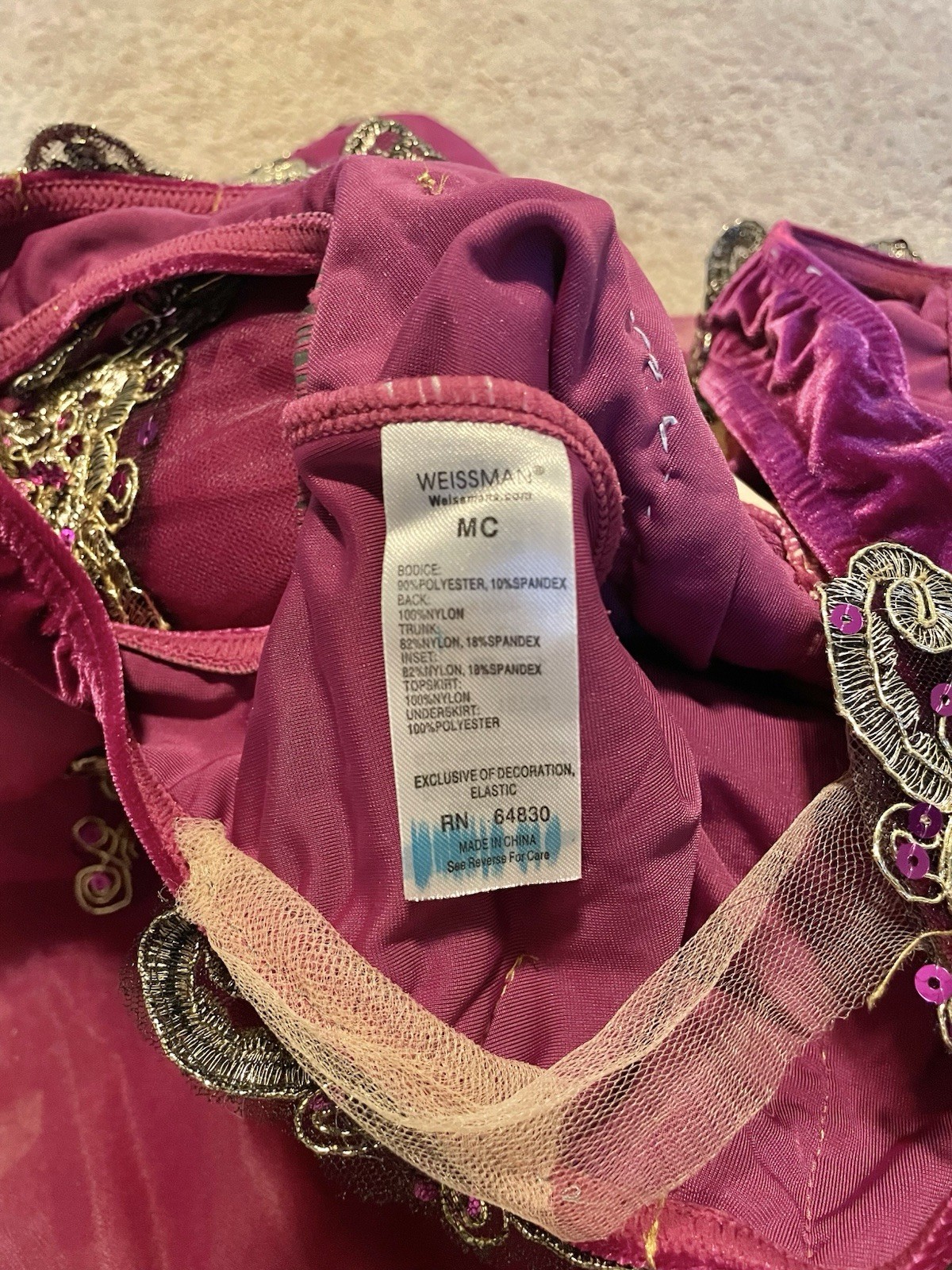 Weissman Girls Purple Ballet Dance Tutu Dress MC … - image 7