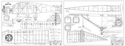 Bellanca C-27A 49'' SPAN FREE FLIGHT RUBBER POWERED Plan