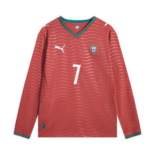 PUMA FW25 Portugal 2026 Long Sleeve Home Player Jersey Cristiano Ronaldo 7