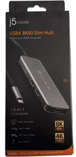 j5create USB4 8K60 Slim Hub - 6 in 1 USB4 Hub W/ 8K60/4K144 HDMI PD Charging NEW