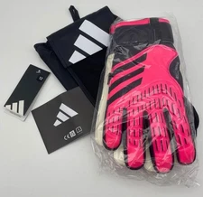 Adidas Adult Unisex Match Fingersave Predator Pink Black Goalkeeper Gloves Sz 12