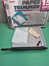 Vtg Nice! Martin Yale Premier Paper Trimmer  Cutter 15" P215 Coupe-Papier 