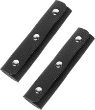 2 Pieces Leather Luggage Handle Wraps Covers PU Handbag Grip Cover Protector Sof