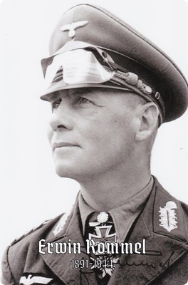 Ontrada Blechschild 30x40cm gewölbt Generalfeldmarschall Erwin Rommel SW Deko