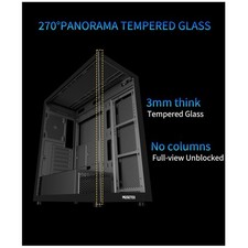 Mid Tower Computer Case with Full-View Glass, 7 ARGB Fans