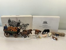 Department 56 - Farm Animals Set Of 8 Harvest Pumpkin Wagon Accessories
