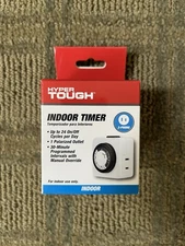 New Hyper Tough Indoor Timer 24-Hour Daily Use 1 Polarized Outlet Programmable
