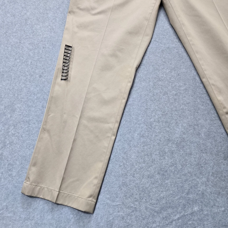 Jos A Bank Pantalones Para Hombre 44x30 Caqui Beige Frente Plano Vestido Algodón Chino Sin Hierro Foto 4 de 4