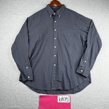 Ralph Lauren Classic Fit Shirt XL Navy Blue Button Up Long Sleeve Pony Pocket