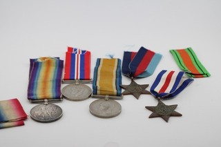 WW1 WW2 British Campaign Medals Job Lot Victory War Defence Africa Stars