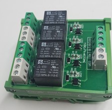 4 Channel Relay Module 1 SPDT DIN Rail Mount 24V DC/AC Interface Relay Module Re
