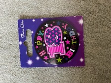 Black And Pink / Purple 18 Birthday Badge - 2” Diameter