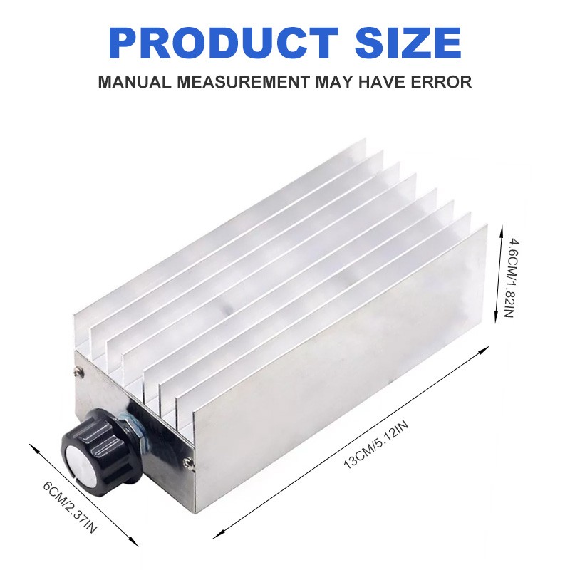 AC 0-220V 10000W SCR Motor Speed Controller Volt Regulator Thermostat Dimmer