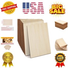 Unfinished Wood, 15 Pack Basswood Sheets for Crafts, Craft Wood Board for Hou...