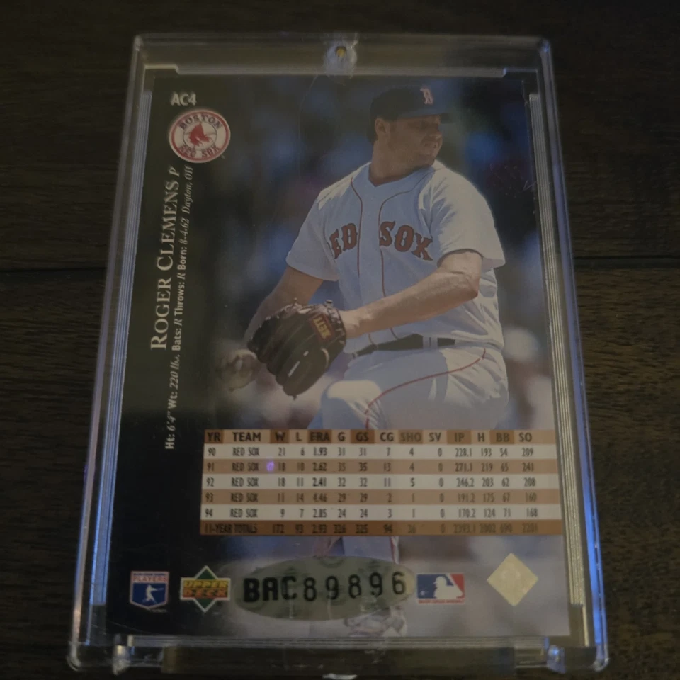 Roger Clemens 1995 cubierta superior automático AC4 Foto 2 de 2