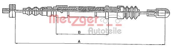 Original METZGER Cable Pull Parking Brake 10.824 for Volvo