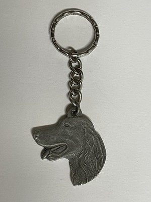 I Love My Irish Setter Keychain by Radcliffe Pewter 1982 Signed P. Davis