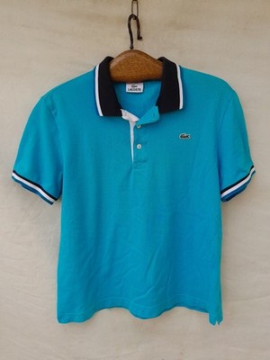Lacoste Polo Shirt Mens Large Blue Short Sleeve Logo Casual Made By Devanlay