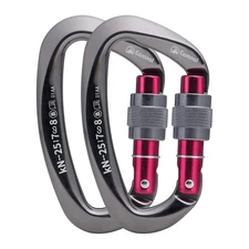 Heavy Duty Carabiner UIAA Certified Locking Carabiner 25KN (About 5620 lbs) S...