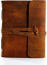 Handmade Leather Blank Journal Diary with Genuine Leather Cover