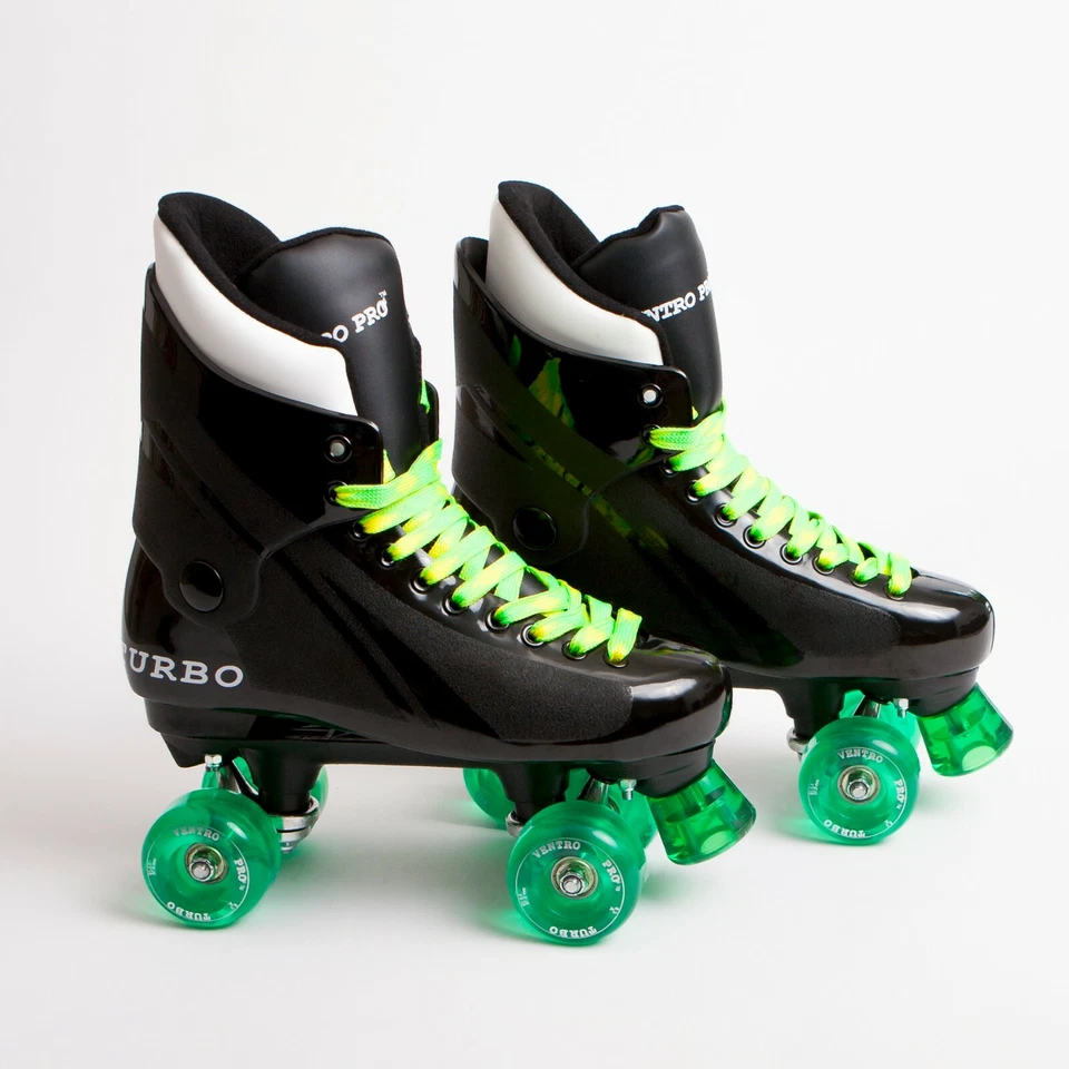 Ventro Pro Turbo Quad Roller Skates, Turbo 33 Style - Yellow Lime Green - Image 2 of 2