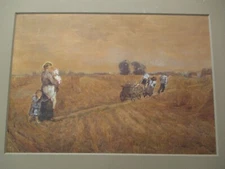 AMERICAN LANDSCAPE PAINTING ANTIQUE GOODBYE IMPRESSIONIST PORTRAIT MYSTERY ART