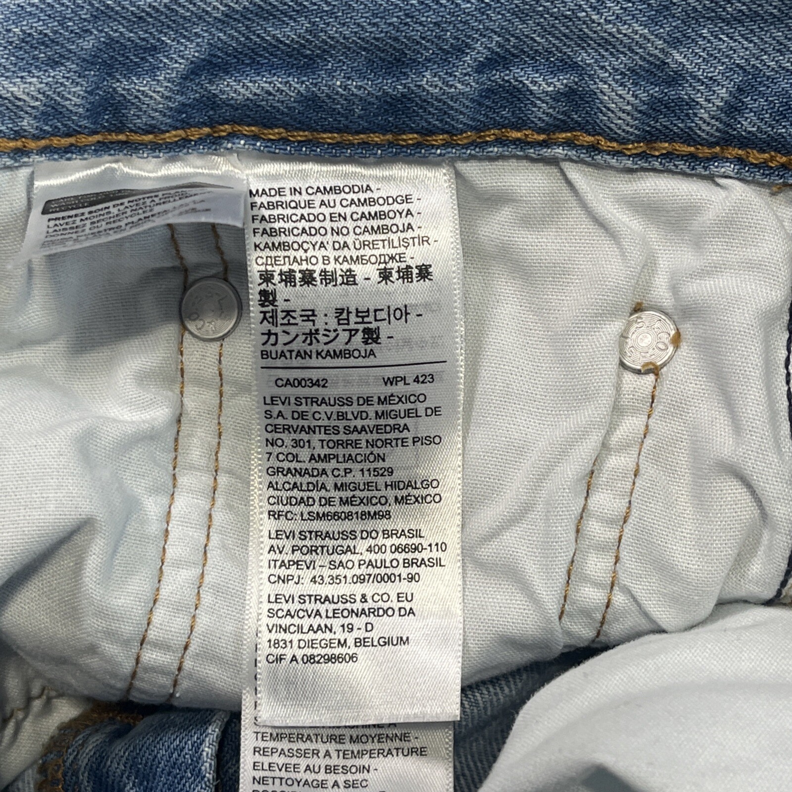 Levi's 501 Womens Sz 30 Distressed Raw Hem Button Fly Jean Shorts - View 3