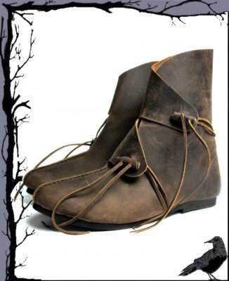 Mittelalter Wikingerstiefel aus Nubukleder  Leonardo Carbone