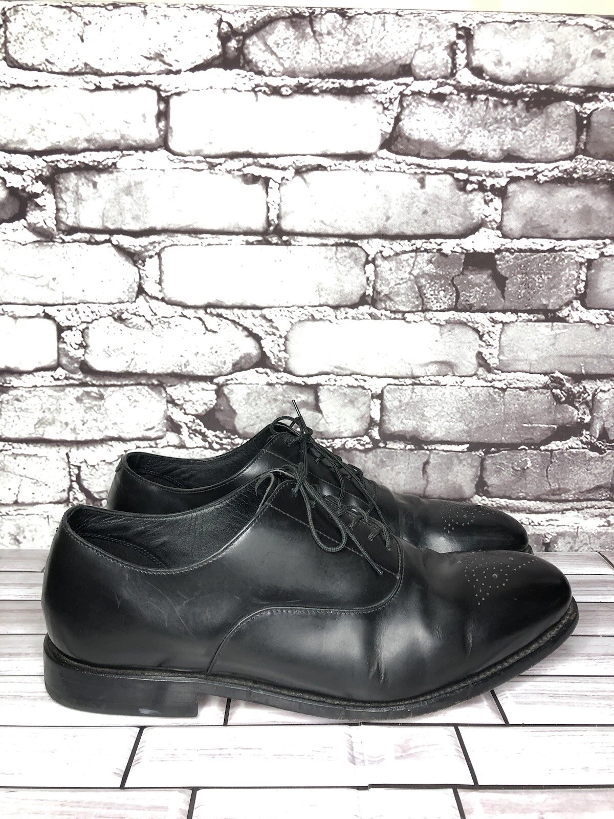 Scarpe eleganti stringate Clarks Cushion pelle nera Oxfords taglia 10 5 M US 44EU