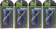 ( 4 PACK = 8 RAZORS ) 6-Blades-Disposable-Shaving-Razor-System-Twin-Value-Pack