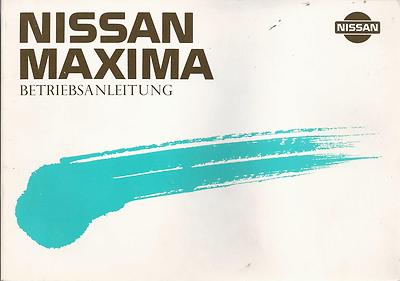 NISSAN MAXIMA 1988 Bedienungsanleitung J30 Bordbuch Handbuch  BA
