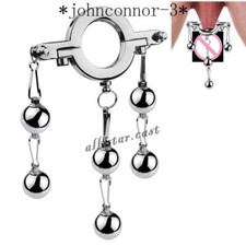Stainless Steel Metal Ring Peni Ball Stretcher Weight Chastity Device Hanger