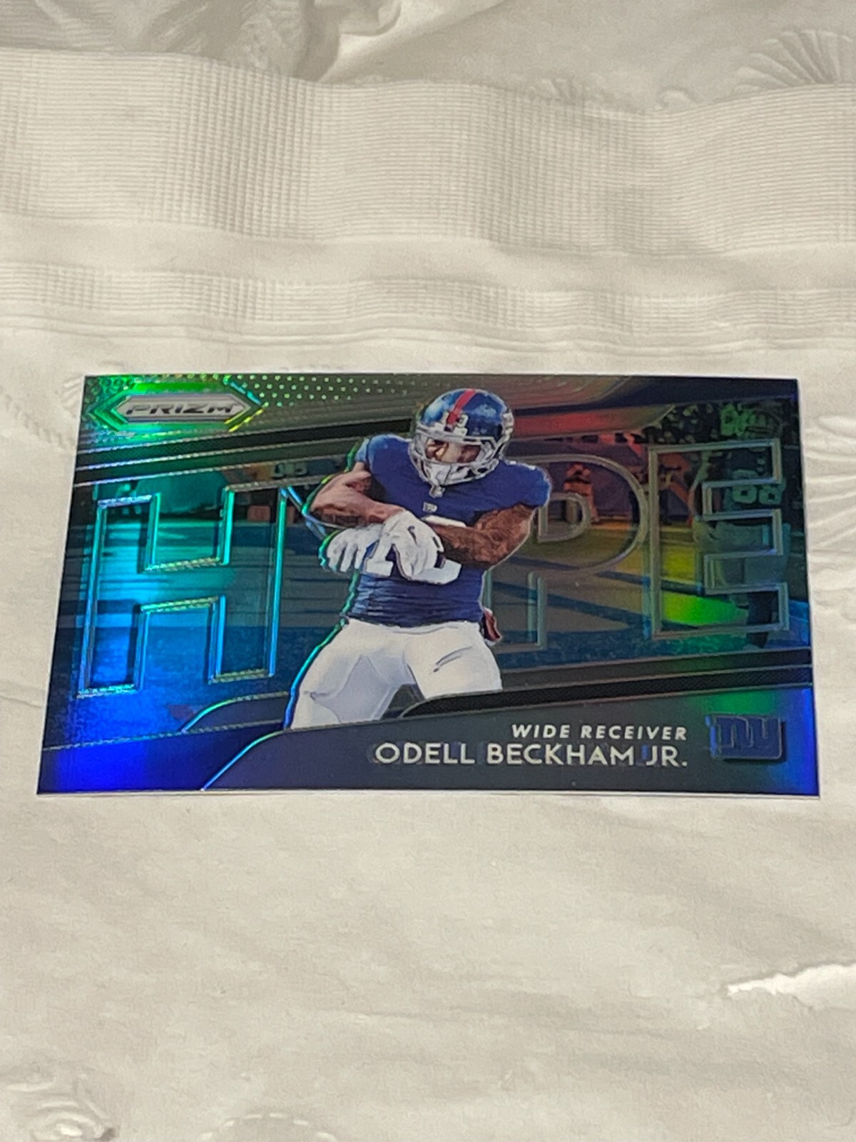 ODELL BECKHAM JR 2018 PRIZM HYPE SILVER Prizm NEW YORK GIANTS- #H14