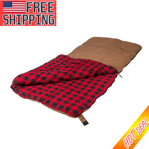 Kodiak Canvas Flannel -10 Degrees Sleeping Bag 39" x 81" Camping Outdoor NEW - Imagen 2 de 7