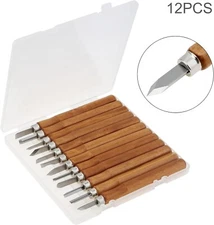 Premium Wood Carving Tools Kit - Durable High Carbon Stainless Steel - 12 Pieces